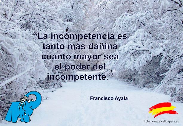 La incompetencia es tanto más dañina cuanto mayor sea el poder del incompetente.